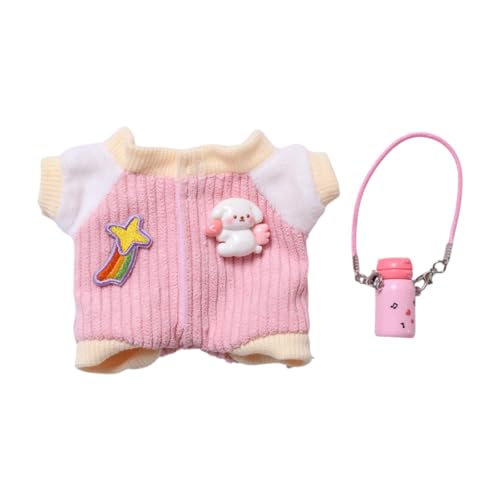 Amagogo Plüsch-Puppenkleidung für 15–17 cm große Puppen, Schlüsselanhänger-Kleidung mit Wasserkocher, Anzieh-Kostüme, DIY-Sammler-Kleidungsset, stilvoll, Rosa Amagogo Plüsch-Puppenkleidung für 15–17 cm große Puppen, Schlüsselanhänger-Kleidung mit Wasserkocher, Anzieh-Kostüme, DIY-Sammler-Kleidungsset, stilvoll, Rosa von Amagogo