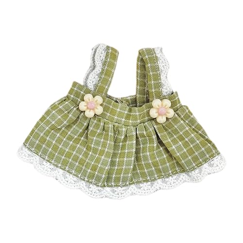 Amagogo Puppen -Suspender -Rock -Kostüm -Zubehör Rolle Spielen weiche DIY, um handgefertigte Kleidung Outfits für 12 cm Baumwollpuppen zu Spielen, GrÜn von Amagogo