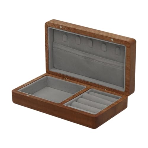 Amagogo Schmuckschatulle, Organizer, Schmuckschatulle für den Schreibtisch, Reiseschmuck, dekorative Box, Andenken-Geschenkbox, Schmuckvitrine für Armbänder, Graues Interieur Amagogo Schmuckschatulle, Organizer, Schmuckschatulle für den Schreibtisch, Reiseschmuck, dekorative Box, Andenken-Geschenkbox, Schmuckvitrine für Armbänder, Graues Interieur von Amagogo