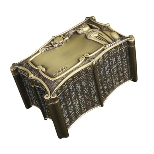 Amagogo Schmuckschatulle aus Metall, Schmuckschatulle für Damen, Vintage-Design, dekorative Andenkenbox, Schmuck-Organizer-Box für Ohrringe und Halsketten Amagogo Schmuckschatulle aus Metall, Schmuckschatulle für Damen, Vintage-Design, dekorative Andenkenbox, Schmuck-Organizer-Box für Ohrringe und Halsketten von Amagogo
