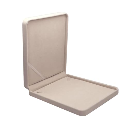 Amagogo Schmuckschatulle mit Halskette, Vitrine, Schaukasten, Schmuckhalter, Halsketten-Organizer, Schmuck-Organizer für den Schminktisch, Jahrestag, Beigeweiß Amagogo Schmuckschatulle mit Halskette, Vitrine, Schaukasten, Schmuckhalter, Halsketten-Organizer, Schmuck-Organizer für den Schminktisch, Jahrestag, Beigeweiß von Amagogo