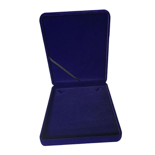 Amagogo Schmuckschatulle mit Halskette, Vitrine, Schaukasten, Schmuckhalter, Halsketten-Organizer, Schmuck-Organizer für den Schminktisch, Jahrestag, Blau Amagogo Schmuckschatulle mit Halskette, Vitrine, Schaukasten, Schmuckhalter, Halsketten-Organizer, Schmuck-Organizer für den Schminktisch, Jahrestag, Blau von Amagogo