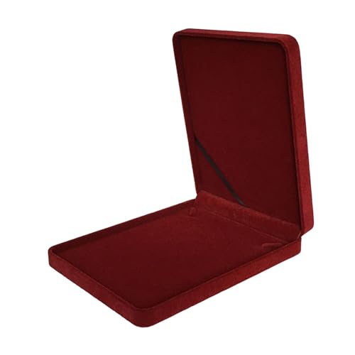 Amagogo Schmuckschatulle mit Halskette, Vitrine, Schaukasten, Schmuckhalter, Halsketten-Organizer, Schmuck-Organizer für den Schminktisch, Jahrestag, Burgund Amagogo Schmuckschatulle mit Halskette, Vitrine, Schaukasten, Schmuckhalter, Halsketten-Organizer, Schmuck-Organizer für den Schminktisch, Jahrestag, Burgund von Amagogo