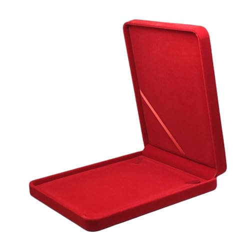 Amagogo Schmuckschatulle mit Halskette, Vitrine, Schaukasten, Schmuckhalter, Halsketten-Organizer, Schmuck-Organizer für den Schminktisch, Jahrestag, Rot Amagogo Schmuckschatulle mit Halskette, Vitrine, Schaukasten, Schmuckhalter, Halsketten-Organizer, Schmuck-Organizer für den Schminktisch, Jahrestag, Rot von Amagogo