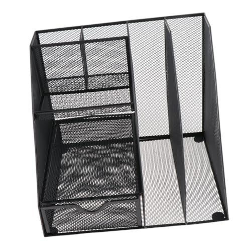 Amagogo Schreibtisch Akten Organizer, Vertikales Aktenregal, Metall, Langlebig, Lagerregal, Dokumentenhalter für Zuhause, Klassenzimmer, Schule, Schublade links von Amagogo