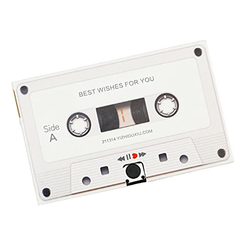 Old Fashioned Guestbook Audio Tape Retro Gästebuch Audiokassette Grau Weiß von Amagogo