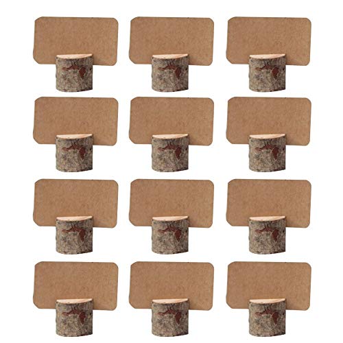 Amajoy Tischkarten-Halter, aus Holz, Vintage-Stil, 12 Stück, mit 12 Tischnummer-Karten aus braunem Karton, für Partys, Hochzeiten, als Deko zu Hause, im Büro usw. Amajoy Tischkarten-Halter, aus Holz, Vintage-Stil, 12 Stück, mit 12 Tischnummer-Karten aus braunem Karton, für Partys, Hochzeiten, als Deko zu Hause, im Büro usw. von Amajoy