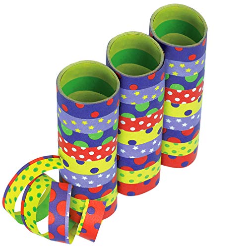 Amakando 3 Rollen farbenfrohe Luftschlangen / 3x1,4x400cm / Ansprechende Tischdeko für Kinder-Party/Genau richtig zu Kinderfest & Karneval von Amakando