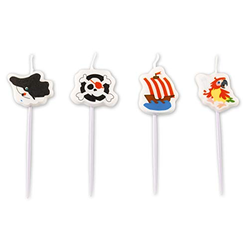 Amakando 4 Piraten-Geburtstagskerzen/ca. 7 cm hoch/Bunte Kuchen-Kerzen Seeräuber/Ideal zu Kinderparty & Kindergeburtstag Amakando 4 Piraten-Geburtstagskerzen/ca. 7 cm hoch/Bunte Kuchen-Kerzen Seeräuber/Ideal zu Kinderparty & Kindergeburtstag von Amakando