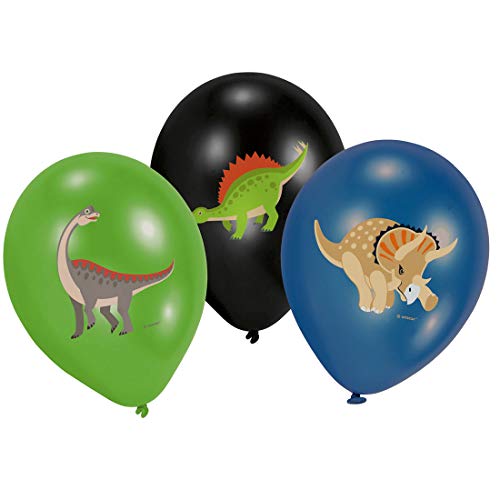 Amakando 6 Außergewöhnliche Dinosaurier Luftballons / 28cm / Saurier Urzeit-Monster Kinder-Ballons als Hängedeko/Wie geschaffen zu Kinderparty & Geburtstagsfeier von Amakando