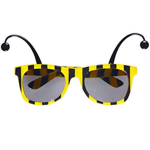 Amakando Ausgefallene Bienen-Brille mit Antennen/Gelb-Schwarz/Sum Sum Funbrille Süße Hummel/Wie geschaffen zu Fastnacht & Karneval Amakando Ausgefallene Bienen-Brille mit Antennen/Gelb-Schwarz/Sum Sum Funbrille Süße Hummel/Wie geschaffen zu Fastnacht & Karneval von Amakando