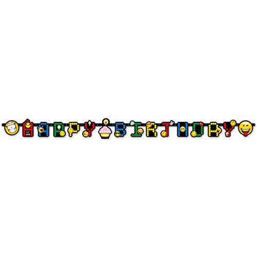 Amakando Smiley Happy-Birthday-Girlande / 193 x 15 cm/Emoji Hängegirlande Spruchbanner/Perfekt geeignet zu Gartenparty & Kinderfest von Amakando