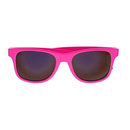 Amakando Stylische Vintage Spiegelbrille für Damen & Herren/Pink/Auffällige Neon Party-Brille 90er Jahre/EIN Highlight zu 80er-Party & Karneval von Amakando