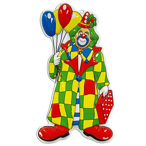 Amakando Witziges Wandbild Clown mit Ballons / 60 cm/Narren Wanddekoration Zirkusclown/EIN Blickfang zu Karneval & Fastnacht Amakando Witziges Wandbild Clown mit Ballons / 60 cm/Narren Wanddekoration Zirkusclown/EIN Blickfang zu Karneval & Fastnacht von Amakando
