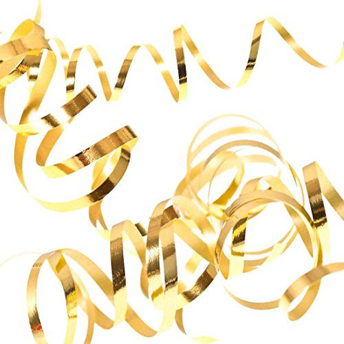 Amakando Sparpack Papierschlangen - Gold metallic - Party Streamers Geburtstagsdeko Silvester Deko Partydeko Tischdeko 3 Set Luftschlangen von Amakando