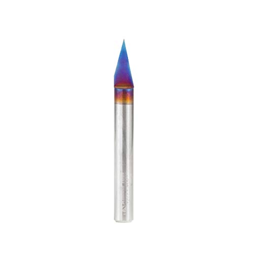 Amana Tool 45771-K Solid Carbide Spektra Extreme Tool Life Coated 30 Degree Engraving 0.005 Tip Width x 1/4 SHK x 2-1/4 Inch Long Signmaking Router Bit von Amana Tool