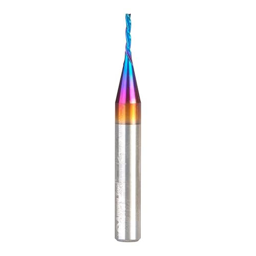 Amana Tool 46486-K CNC Spektra Extreme Tool Life beschichtete Spirale 2D/3D Carving 0,10 Grad konischer Winkel flacher Boden x 1/16 D x 5/16 CH x 1/4 SHK x 2 Zoll lang x 3 Flöte SC Down-Cut Router Bit Amana Tool 46486-K CNC Spektra Extreme Tool Life beschichtete Spirale 2D/3D Carving 0,10 Grad konischer Winkel flacher Boden x 1/16 D x 5/16 CH x 1/4 SHK x 2 Zoll lang x 3 Flöte SC Down-Cut Router Bit von Amana Tool