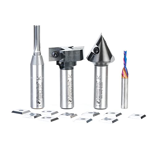 Amana Tool AMS-262 CNC-simuliertes MDF-Schüttler-Türfräser-Set, 4-teilig, 1/4 und 1/2 Schaft Amana Tool AMS-262 CNC-simuliertes MDF-Schüttler-Türfräser-Set, 4-teilig, 1/4 und 1/2 Schaft von Amana Tool