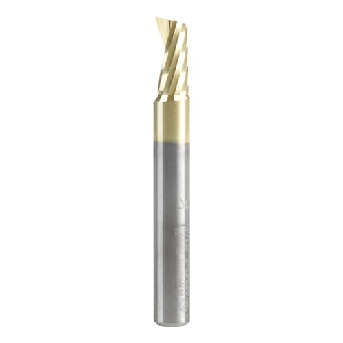 Amana Tool CNC-Vollhartmetall-Spiralfräser, hochgeschnitten, Aluminium-Schneidfräser, ZrN-beschichtet, 1/4 D x 1/2 CH x 1/4 SHK x 5,1 cm lang von Amana Tool