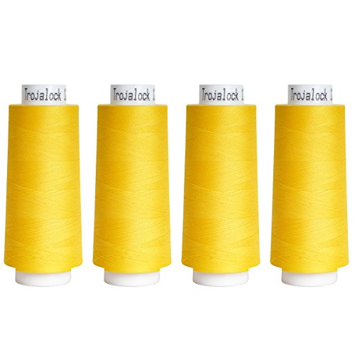 Amann Nähgarn, 100% Polyester, gelb, 4X 2500m, 10000 Amann Nähgarn, 100% Polyester, gelb, 4X 2500m, 10000 von Amann
