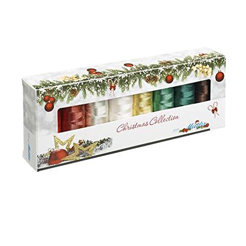 Amann Xmas8-Kit, 4 x 200 m Polysheen, 4 x 100 m, metallic von Mettler