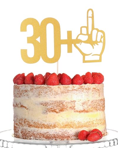 AmarYYa Tortenaufsatz zum 31. Geburtstag, goldfarbener Glitzer, 30 + 1 Mittelfinger, Geburtstagsparty-Dekoration AmarYYa Tortenaufsatz zum 31. Geburtstag, goldfarbener Glitzer, 30 + 1 Mittelfinger, Geburtstagsparty-Dekoration von AmarYYa