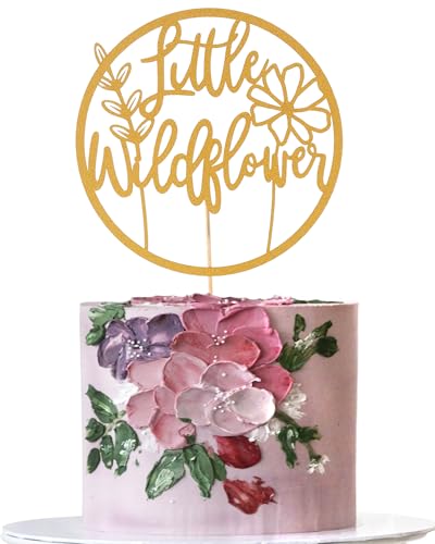 Boho Little Wildflower Cake Topper - Flower Baby Shower Decorations, Gender Reveal Dekorationen, Floral Theme Birthday Party Supplies von AmarYYa