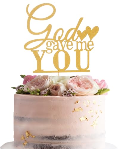 God Gave Me You Tortenaufsatz – Hochzeit, Verlobung, Hochzeit, Brautparty, Party, Kuchendekorationen, Hochzeitstag, Gold von AmarYYa
