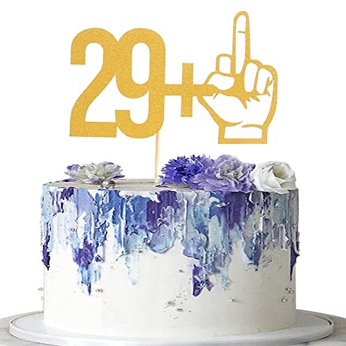 Gold Glitter 29+1 Cake Topper - 30th Birthday Cake Decorations, Happy Birthday 29+1 Mittelfinger Cake Topper, Cheer To Thirty Years Old Theme Party Decoration Supplies… Gold Glitter 29+1 Cake Topper - 30th Birthday Cake Decorations, Happy Birthday 29+1 Mittelfinger Cake Topper, Cheer To Thirty Years Old Theme Party Decoration Supplies… von AmarYYa