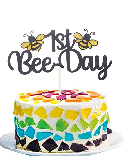 Happy 1st Bee Day Tortenaufsatz – Hummel-Thema für den ersten Geburtstag des Babys, Geschlechtsoffenbarung, Babyparty, Party-Dekorationen, Zubehör, Fotoautomaten-Requisiten Happy 1st Bee Day Tortenaufsatz – Hummel-Thema für den ersten Geburtstag des Babys, Geschlechtsoffenbarung, Babyparty, Party-Dekorationen, Zubehör, Fotoautomaten-Requisiten von AmarYYa