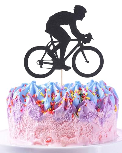 Tortenaufsatz mit Fahrrad-Motiv, schwarzer Glitzer, Fahrraddose, DIY-Kombination, Geburtstagskuchenaufsatz, Mountainbike-Sport-Motto-Party-Dekorationen Tortenaufsatz mit Fahrrad-Motiv, schwarzer Glitzer, Fahrraddose, DIY-Kombination, Geburtstagskuchenaufsatz, Mountainbike-Sport-Motto-Party-Dekorationen von AmarYYa