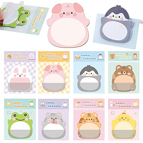 24 Stück Mini Haftnotizen Set, Tiere Haftnotizen, Mini Haftnotizen Sticky Notes, Selbstklebende Notizzettel Klebezettel, für Schule, Büro Memo, Schüler Kindergeschenke, Party Taschen Füller von Amasawa