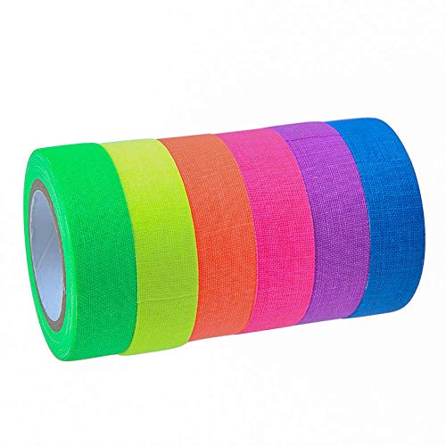 6 Farben Fluorescent Tape,Neon Klebeband,UV Aktives Klebeband,Leuchtband,Film als Bühnenzauberrequisit 6 Farben Fluorescent Tape,Neon Klebeband,UV Aktives Klebeband,Leuchtband,Film als Bühnenzauberrequisit von Amasawa
