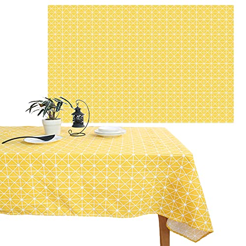 Rechteckige Tischtuch, Baumwolle Leinen Tischtuch, Nordic Style Tischdecke, Gelb Gestreifte Tischdecke, Anti Falten, Abriebfeste, Staubdichte, Abwaschbare, Geeignet für Home Küche Dekoration Rechteckige Tischtuch, Baumwolle Leinen Tischtuch, Nordic Style Tischdecke, Gelb Gestreifte Tischdecke, Anti Falten, Abriebfeste, Staubdichte, Abwaschbare, Geeignet für Home Küche Dekoration von Amasawa