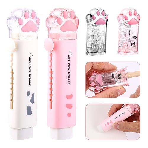Amaxiu 4 Stück katzenpfoten radiergummi und Katzenpfoten Bleistiftspitzer Set, Niedliche Katzenpfoten Kawaii Schulbedarf Einziehbarer Cartoon Radiergummi manuelle Bleistiftspitzer Amaxiu 4 Stück katzenpfoten radiergummi und Katzenpfoten Bleistiftspitzer Set, Niedliche Katzenpfoten Kawaii Schulbedarf Einziehbarer Cartoon Radiergummi manuelle Bleistiftspitzer von Amaxiu