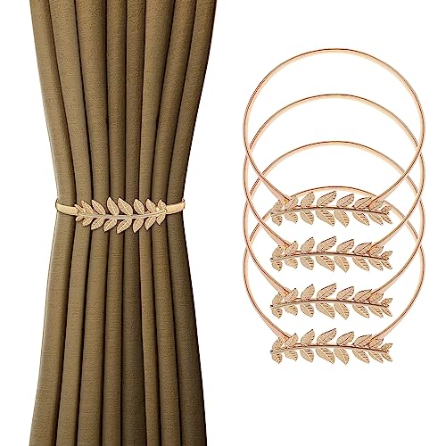 Amaxiu Vorhang Raffhalter, 4 Stück Blattschnitz Design Vorhanghalter verstellbare Vorhangbinder für Vorhänge dekorativ, moderner Stil, Vorhang Wandhaken, Kleiderbügel, Fensterbehandlungshalter Amaxiu Vorhang Raffhalter, 4 Stück Blattschnitz Design Vorhanghalter verstellbare Vorhangbinder für Vorhänge dekorativ, moderner Stil, Vorhang Wandhaken, Kleiderbügel, Fensterbehandlungshalter von Amaxiu