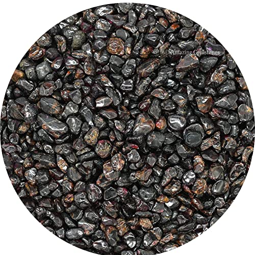 Amazing Gemstone Granat 1 lb Edelsteinsplitter Mini-Kristallperlen für die Schmuckherstellung, ungebohrte Wicca-Kristallsplitter, Heilsteine und Kristalle für die Schmuckherstellung von Amazing Gemstone