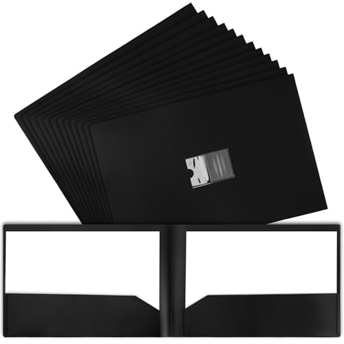 AmazingSpark 12 Stück 27,9 x 43,2 cm große Kunststoff-Ordner mit Taschen, robuste Aktenordner, große professionelle Blaupausen-Ordner, Format, Dokumenten-Organizer, Aufbewahrung für Schule, Büro von AmazingSpark