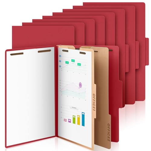 AmazingSpark 12 Stück Legal Size Klassifizierungsmappen Großpackung 2 Trennblätter Pressboard Aktenordner mit 8,9 cm Erweiterung, 2 Zinken Verschluss, robuster Büroordner für Büro, Lehrer, Medizin AmazingSpark 12 Stück Legal Size Klassifizierungsmappen Großpackung 2 Trennblätter Pressboard Aktenordner mit 8,9 cm Erweiterung, 2 Zinken Verschluss, robuster Büroordner für Büro, Lehrer, Medizin von AmazingSpark
