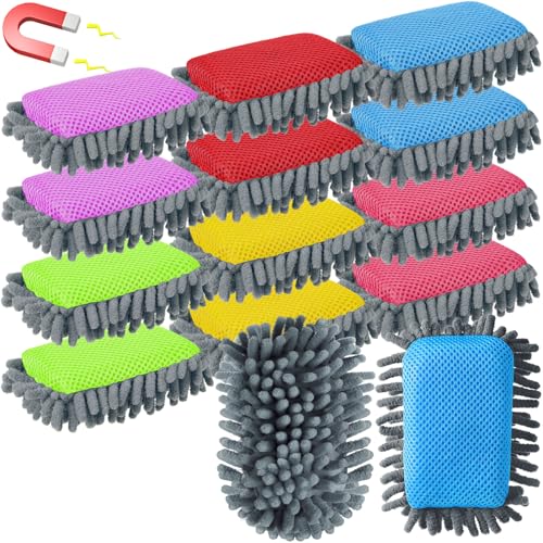 AmazingSpark 12 Stück Mikrofaser-Zottel-Radiergummis, Whiteboard, Großpackung, magnetisch, trocken abwischbar, waschbar, bunt, für Marker, Kreide, Zuhause, Klassenzimmer, Bürobedarf, Blau, Gelb, Grün AmazingSpark 12 Stück Mikrofaser-Zottel-Radiergummis, Whiteboard, Großpackung, magnetisch, trocken abwischbar, waschbar, bunt, für Marker, Kreide, Zuhause, Klassenzimmer, Bürobedarf, Blau, Gelb, Grün von AmazingSpark