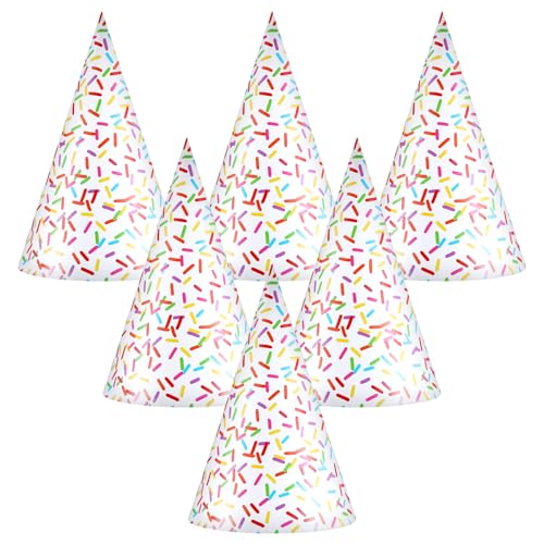 AmazingSpark 24 Stück Konfetti-Streusel, Partyhüte, Happy Birthday, Papierkegel, Hüte, Großpackung, Thema, Geburtstagsparty-Zubehör AmazingSpark 24 Stück Konfetti-Streusel, Partyhüte, Happy Birthday, Papierkegel, Hüte, Großpackung, Thema, Geburtstagsparty-Zubehör von AmazingSpark