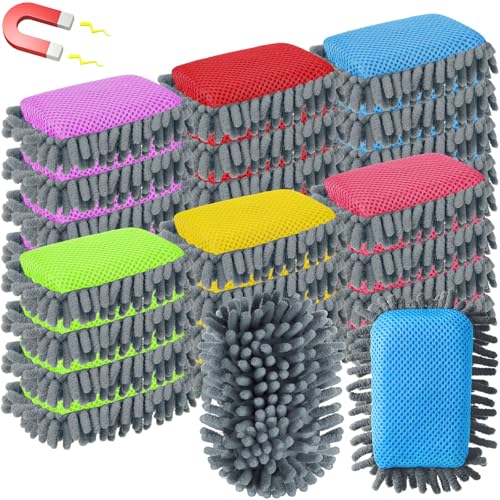 AmazingSpark 24 Stück Mikrofaser-Zottel-Radiergummis, Whiteboard, Großpackung, magnetisch, trocken abwischbar, waschbar, bunt, für Marker, Kreide, Zuhause, Klassenzimmer, Bürobedarf, Blau, Gelb, Grün AmazingSpark 24 Stück Mikrofaser-Zottel-Radiergummis, Whiteboard, Großpackung, magnetisch, trocken abwischbar, waschbar, bunt, für Marker, Kreide, Zuhause, Klassenzimmer, Bürobedarf, Blau, Gelb, Grün von AmazingSpark