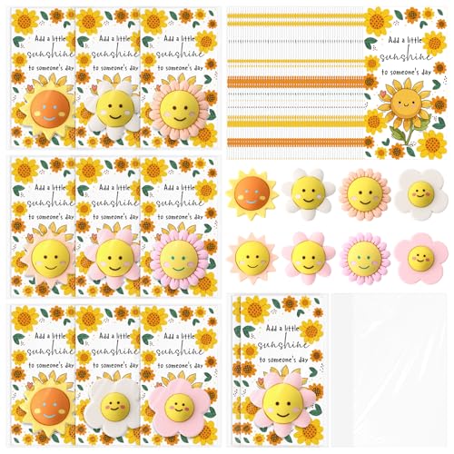 AmazingSpark 50 Sets Schulanfangsgeschenke, Sonnenblumen-Radiergummis, zusammengebaute Sonnenblumen-Radiergummis und Karten für Schule, Klassenzimmer, Auszeichnung, Lehrer zu Anreizen, Studentenpreise AmazingSpark 50 Sets Schulanfangsgeschenke, Sonnenblumen-Radiergummis, zusammengebaute Sonnenblumen-Radiergummis und Karten für Schule, Klassenzimmer, Auszeichnung, Lehrer zu Anreizen, Studentenpreise von AmazingSpark