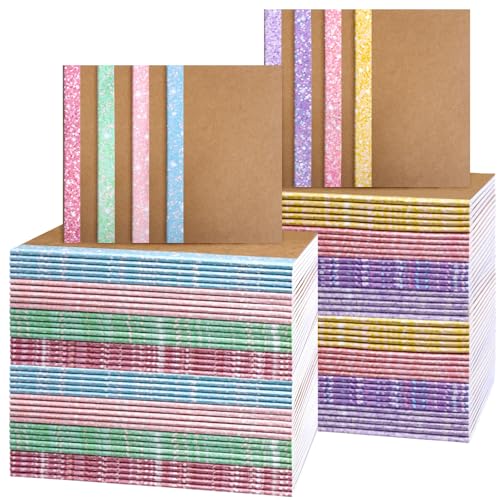AmazingSpark 80 Pcs Kraft Composition Notebooks Bulk A5 Lined Journals College Ruled Small Travel Journal Notebook with Glitter Spines for Office School Supplies, 5.8 x 8.3 Inch, 60 Pages, 30 Sheets AmazingSpark 80 Pcs Kraft Composition Notebooks Bulk A5 Lined Journals College Ruled Small Travel Journal Notebook with Glitter Spines for Office School Supplies, 5.8 x 8.3 Inch, 60 Pages, 30 Sheets von AmazingSpark