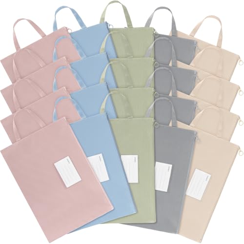AmazingSpark Große Dokumententasche mit Reißverschluss, bunt, A4, wasserdicht, faltbar, für Büro, Schule, Projekte, Reisen, Papierakten, 5 Farben, 20 Stück AmazingSpark Große Dokumententasche mit Reißverschluss, bunt, A4, wasserdicht, faltbar, für Büro, Schule, Projekte, Reisen, Papierakten, 5 Farben, 20 Stück von AmazingSpark