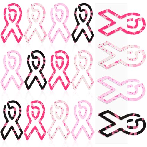 AmazingSpark Jumbo-Acryl-Büroklammern, rosa Schleifen-Design, Büroklammern, Brustkrebs-Bewusstseins-Lesezeichen, Brustkrebs, Geschenke für Frauen, Wohltätigkeitsorganisationen, Buchliebhaber von AmazingSpark