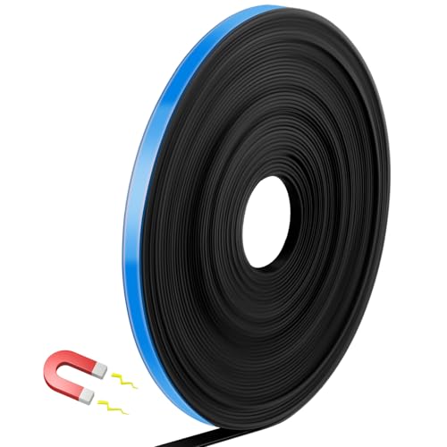 AmazingSpark Magnetbandrolle, dünne Streifen, 0,9 Zoll x 10 m, Magnettafel, Trennwände, Whiteboard, Grafik, dekoratives Klebeband, Markierungslinie für Klassenzimmer, Büro, Kunstzubehör (blau) von AmazingSpark