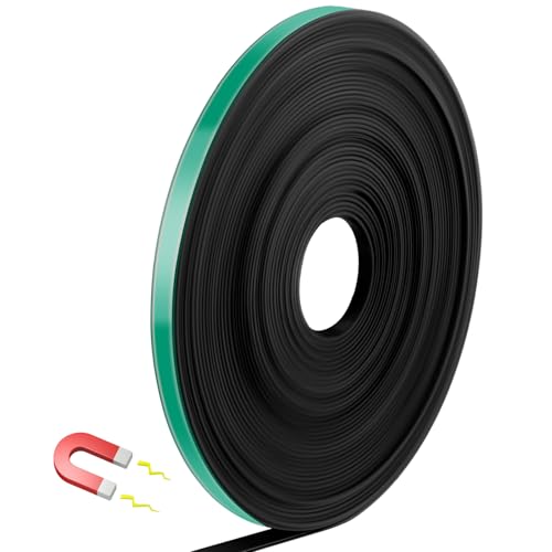 AmazingSpark Magnetbandrolle, dünne Streifen, 0,9 Zoll x 10 m, Magnettafel, Trennwände, Whiteboard, Grafik, dekoratives Klebeband, Markierungslinie für Klassenzimmer, Büro, Kunstzubehör (grün) von AmazingSpark