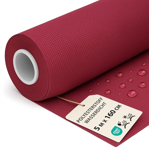 Polyesterstoff wasserdicht Stoff Meterware 5 m x 160 cm - markisenstoff markisenstoffe canvas und polsterstoff möbelstoff futterstoff segeltuch und vorhangstoff Rotwein oeko-tex-zertifikat Polyesterstoff wasserdicht Stoff Meterware 5 m x 160 cm - markisenstoff markisenstoffe canvas und polsterstoff möbelstoff futterstoff segeltuch und vorhangstoff Rotwein oeko-tex-zertifikat von Amazinggirl