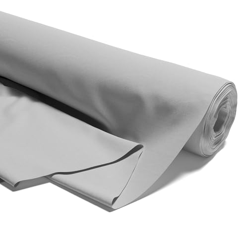 Stoff Meterware Baumwollstoff 0.5 M x 160 cm - Stoffe zum Nähen aus reine Baumwolle Fabric Futterstoff Dekostoff für Patchwork Canvas und Sewing Nähstoff 1. Grau von Amazinggirl